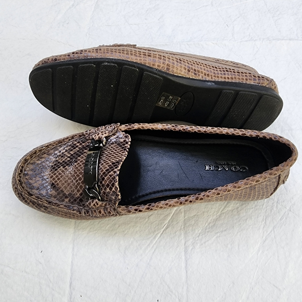 Coach Olive Snakeskin Loafers for Women - Picture 4 of 6